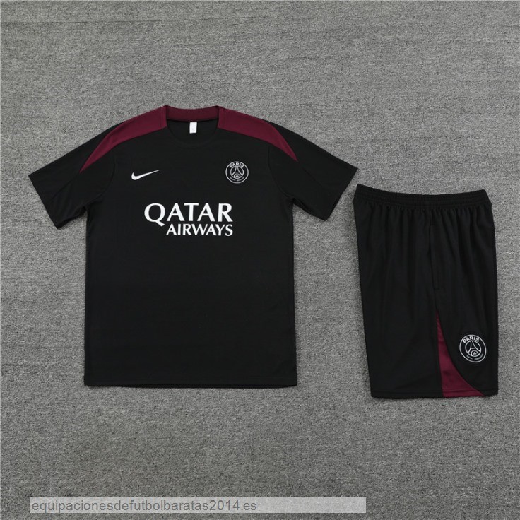 Nuevo Entrenamiento Conjunto Completo Niños Paris Saint Germain 23/24 Negro Rojo Baratas